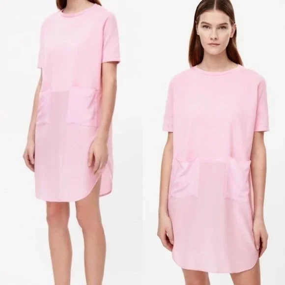 COS Oversized Sweater Dress Pockets with Silk Skirt - Picture 1 of 7